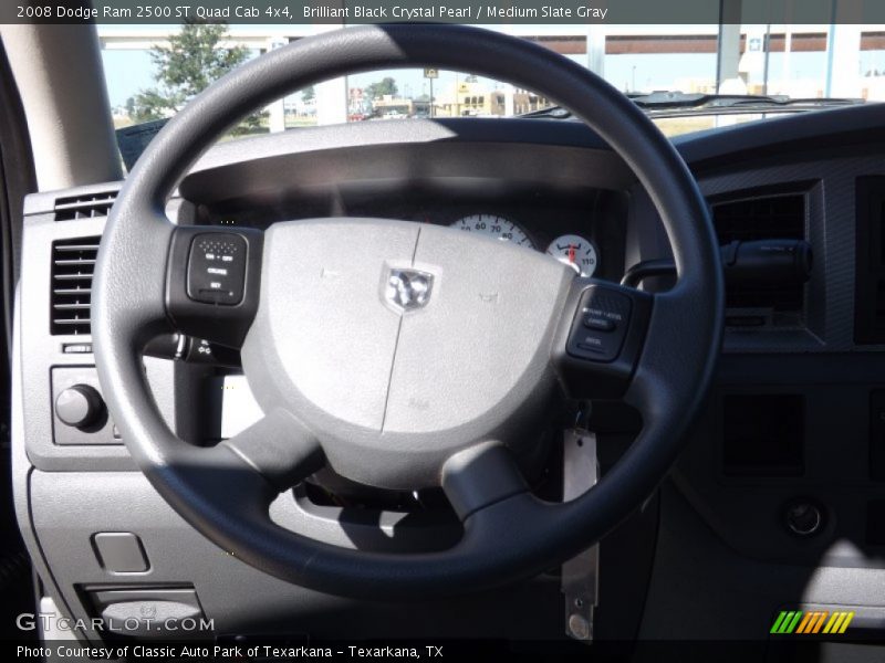 Brilliant Black Crystal Pearl / Medium Slate Gray 2008 Dodge Ram 2500 ST Quad Cab 4x4