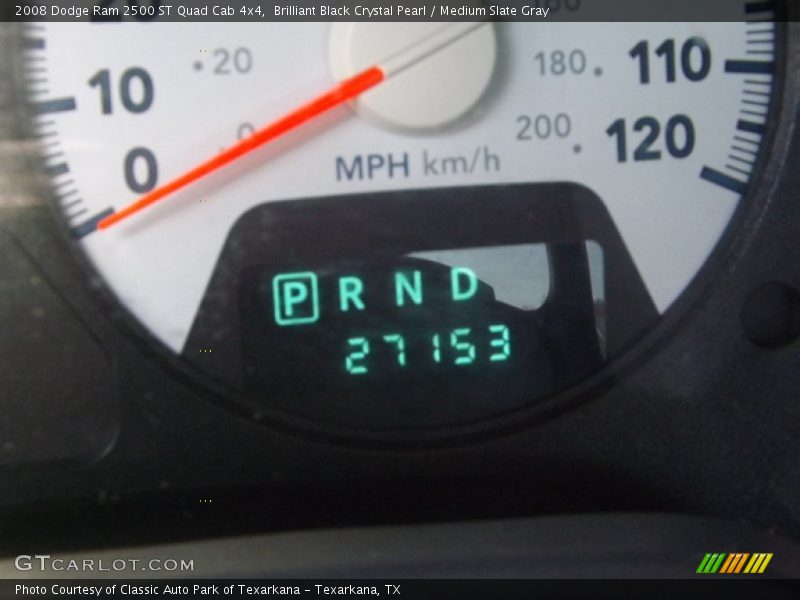 Brilliant Black Crystal Pearl / Medium Slate Gray 2008 Dodge Ram 2500 ST Quad Cab 4x4