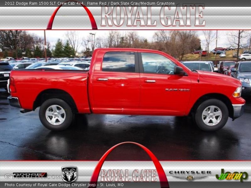 Flame Red / Dark Slate Gray/Medium Graystone 2012 Dodge Ram 1500 SLT Crew Cab 4x4