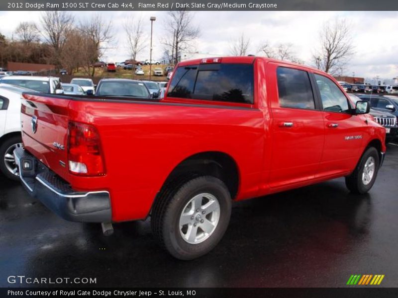 Flame Red / Dark Slate Gray/Medium Graystone 2012 Dodge Ram 1500 SLT Crew Cab 4x4