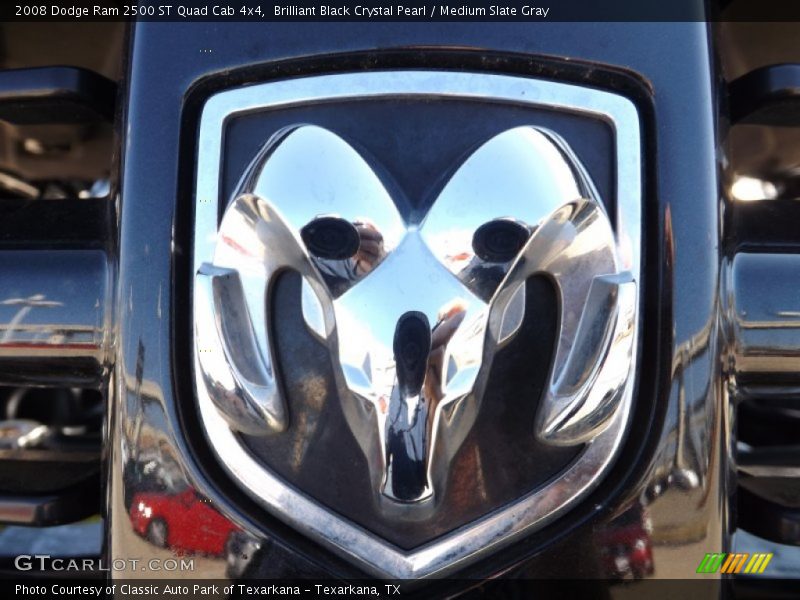 Brilliant Black Crystal Pearl / Medium Slate Gray 2008 Dodge Ram 2500 ST Quad Cab 4x4