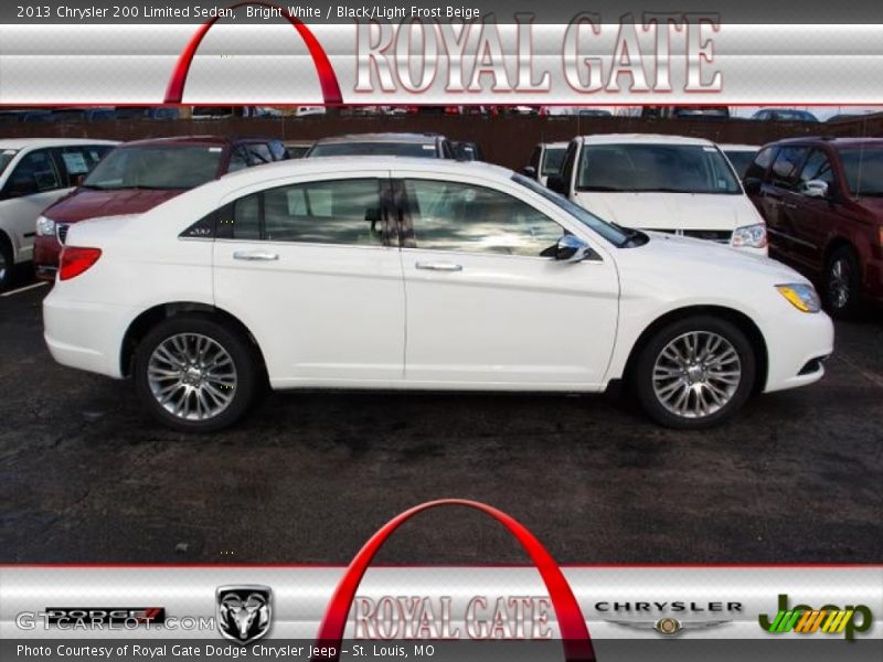 Bright White / Black/Light Frost Beige 2013 Chrysler 200 Limited Sedan