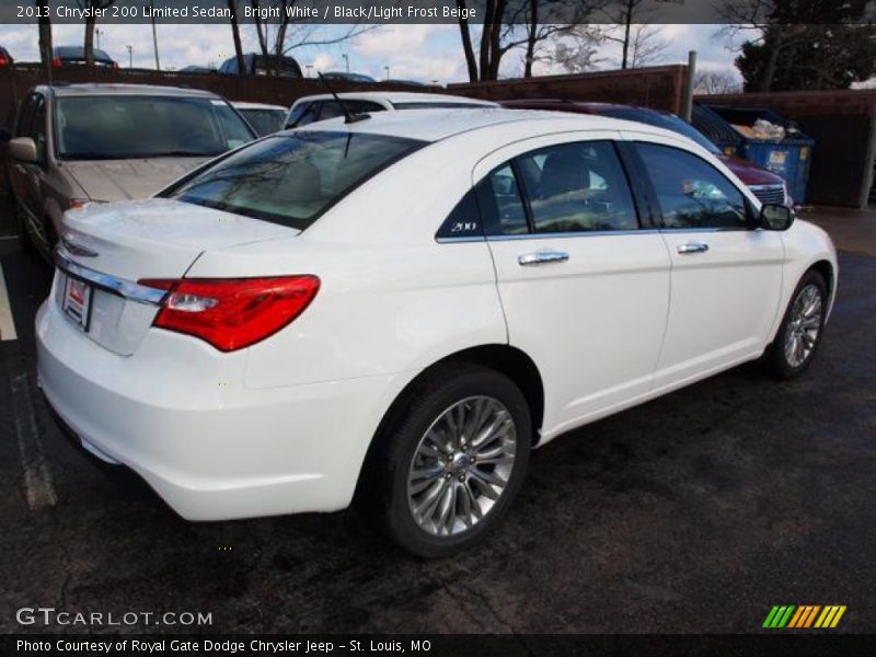Bright White / Black/Light Frost Beige 2013 Chrysler 200 Limited Sedan