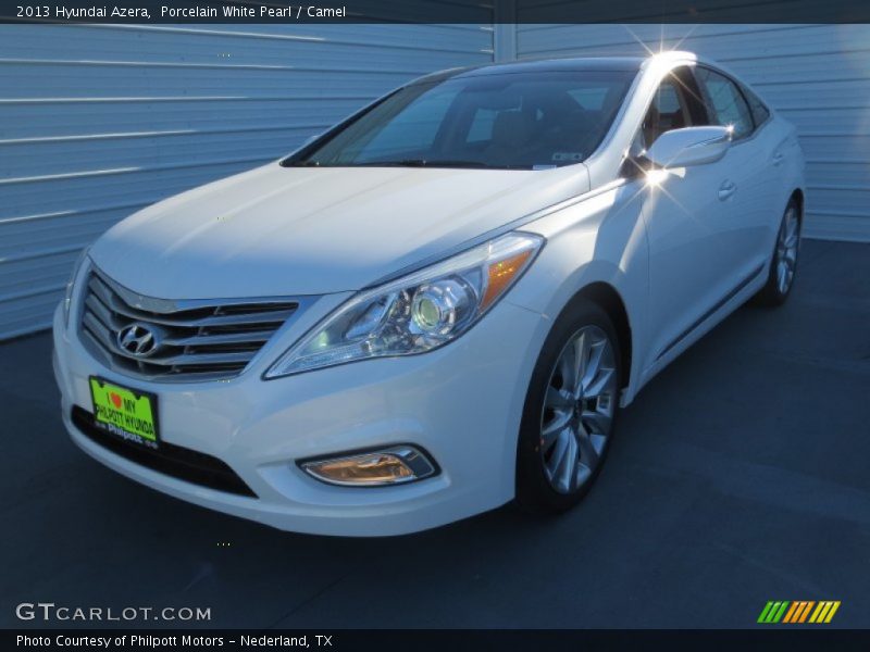 Porcelain White Pearl / Camel 2013 Hyundai Azera