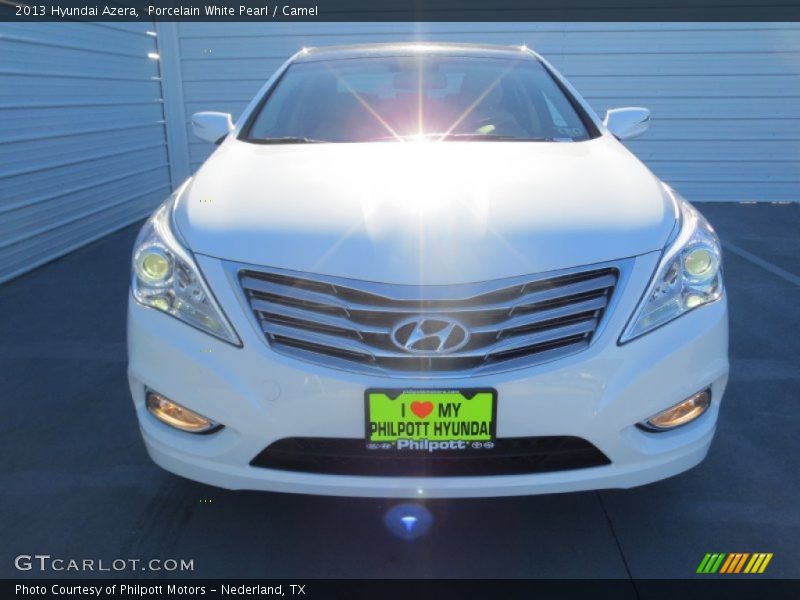 Porcelain White Pearl / Camel 2013 Hyundai Azera