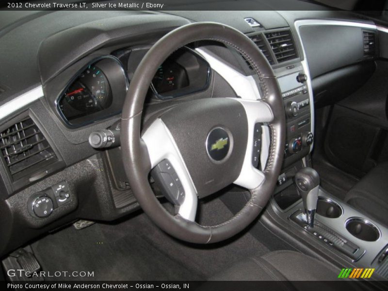 Silver Ice Metallic / Ebony 2012 Chevrolet Traverse LT