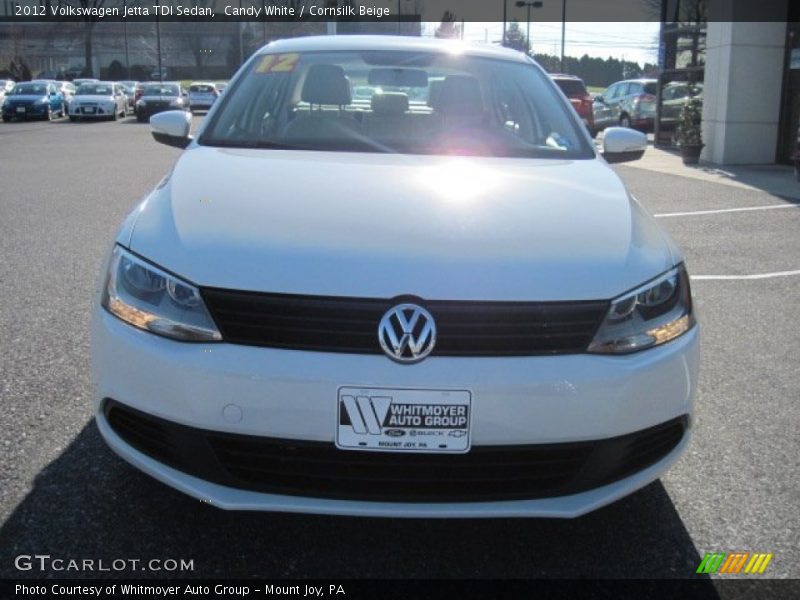 Candy White / Cornsilk Beige 2012 Volkswagen Jetta TDI Sedan
