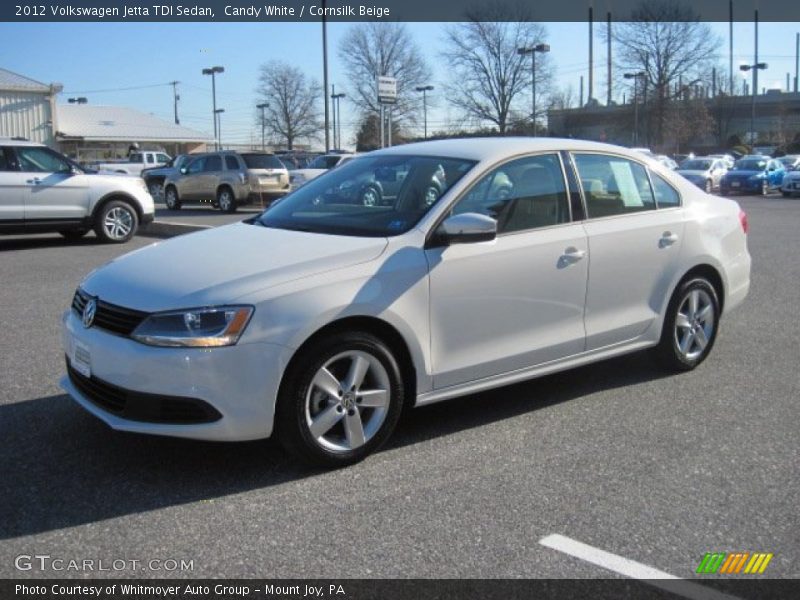 Candy White / Cornsilk Beige 2012 Volkswagen Jetta TDI Sedan