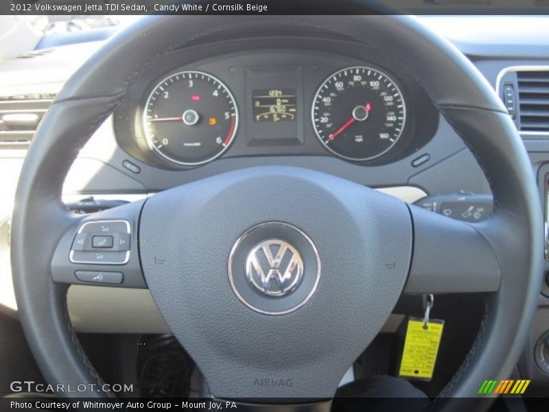 Candy White / Cornsilk Beige 2012 Volkswagen Jetta TDI Sedan