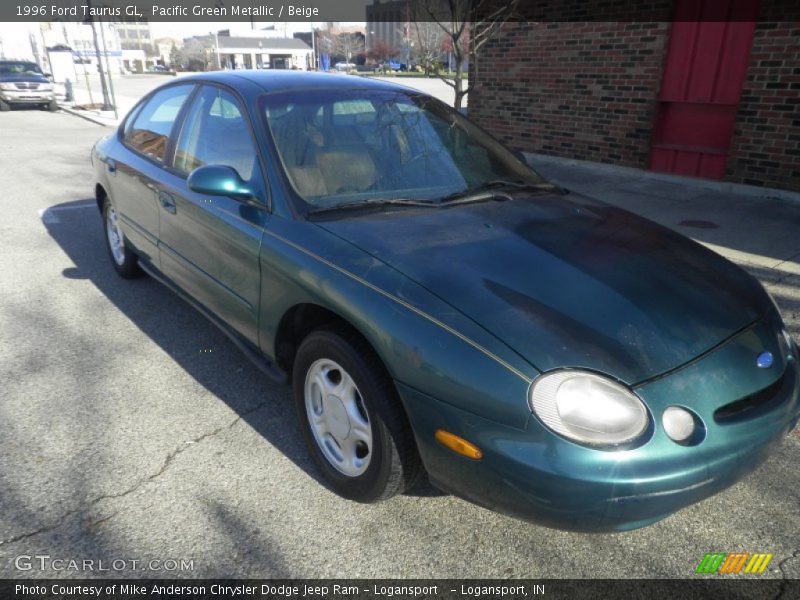 Pacific Green Metallic / Beige 1996 Ford Taurus GL
