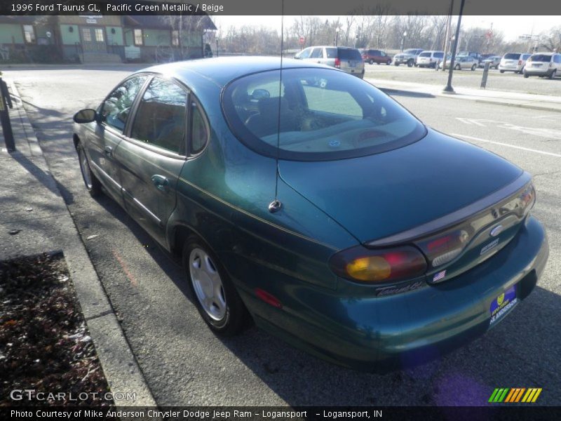 Pacific Green Metallic / Beige 1996 Ford Taurus GL