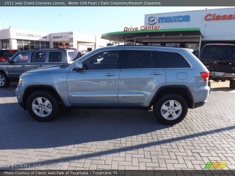 Winter Chill Pearl / Dark Graystone/Medium Graystone 2013 Jeep Grand Cherokee Laredo