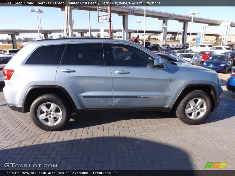 Winter Chill Pearl / Dark Graystone/Medium Graystone 2013 Jeep Grand Cherokee Laredo