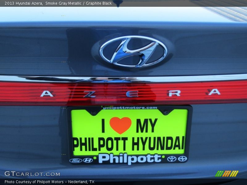 Smoke Gray Metallic / Graphite Black 2013 Hyundai Azera