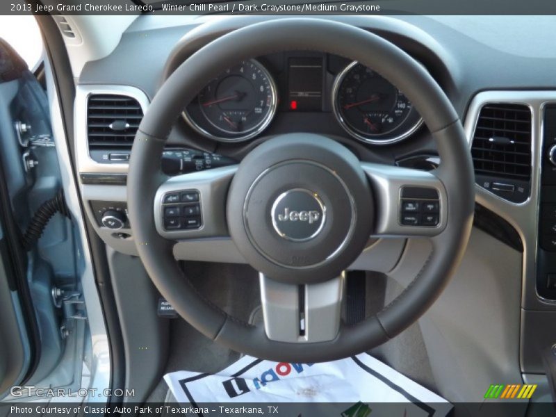 Winter Chill Pearl / Dark Graystone/Medium Graystone 2013 Jeep Grand Cherokee Laredo
