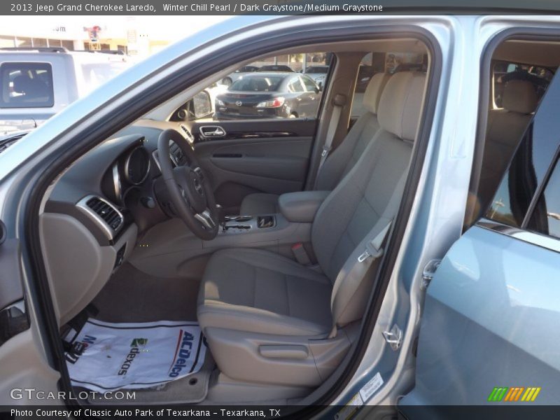 Winter Chill Pearl / Dark Graystone/Medium Graystone 2013 Jeep Grand Cherokee Laredo