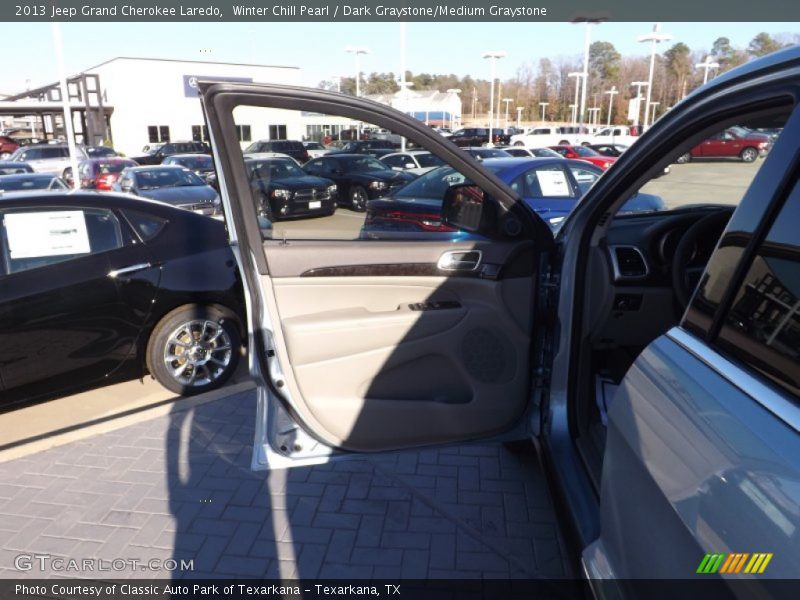 Winter Chill Pearl / Dark Graystone/Medium Graystone 2013 Jeep Grand Cherokee Laredo