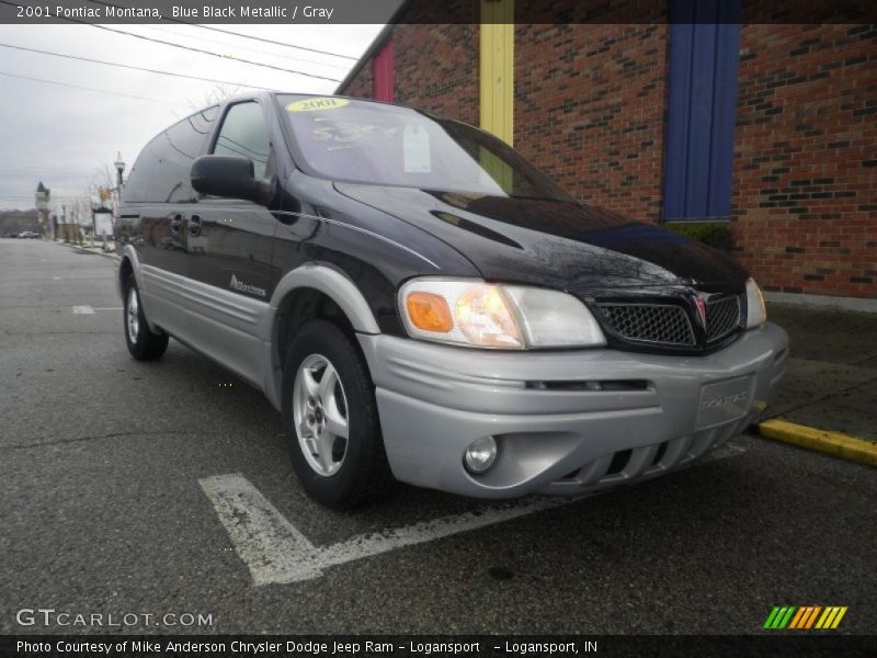 Blue Black Metallic / Gray 2001 Pontiac Montana