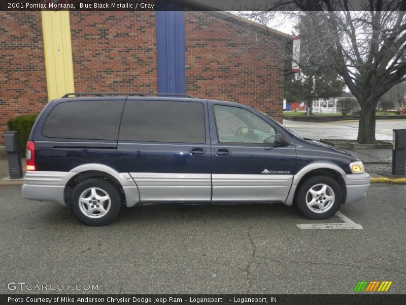 Blue Black Metallic / Gray 2001 Pontiac Montana