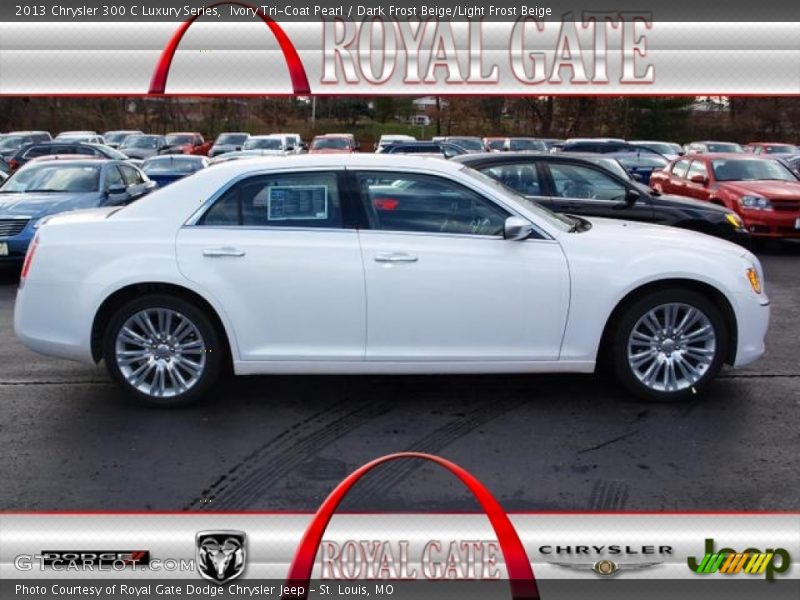 Ivory Tri-Coat Pearl / Dark Frost Beige/Light Frost Beige 2013 Chrysler 300 C Luxury Series