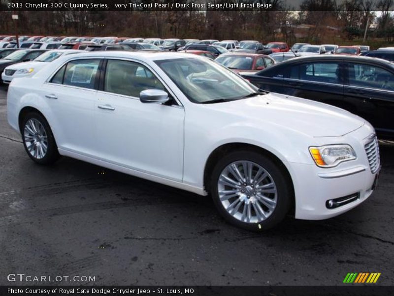 Ivory Tri-Coat Pearl / Dark Frost Beige/Light Frost Beige 2013 Chrysler 300 C Luxury Series
