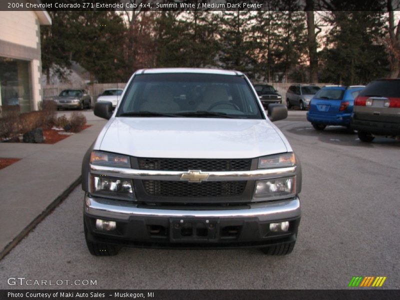 Summit White / Medium Dark Pewter 2004 Chevrolet Colorado Z71 Extended Cab 4x4