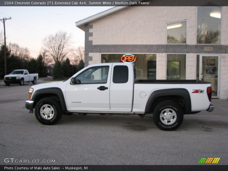 Summit White / Medium Dark Pewter 2004 Chevrolet Colorado Z71 Extended Cab 4x4