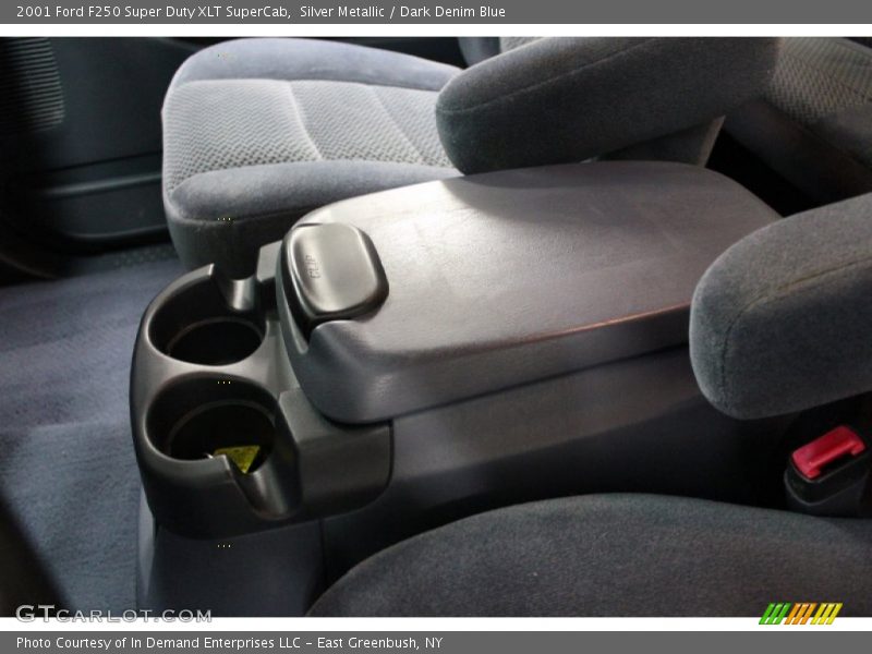 Silver Metallic / Dark Denim Blue 2001 Ford F250 Super Duty XLT SuperCab