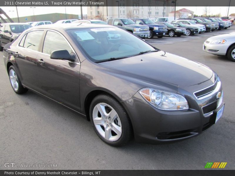 Taupe Gray Metallic / Titanium 2011 Chevrolet Malibu LS