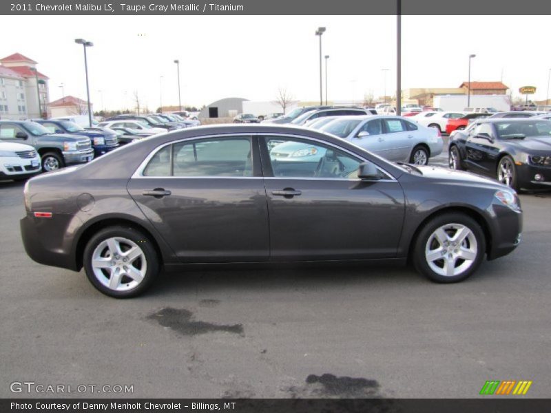 Taupe Gray Metallic / Titanium 2011 Chevrolet Malibu LS