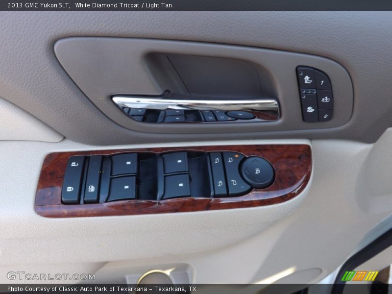 White Diamond Tricoat / Light Tan 2013 GMC Yukon SLT