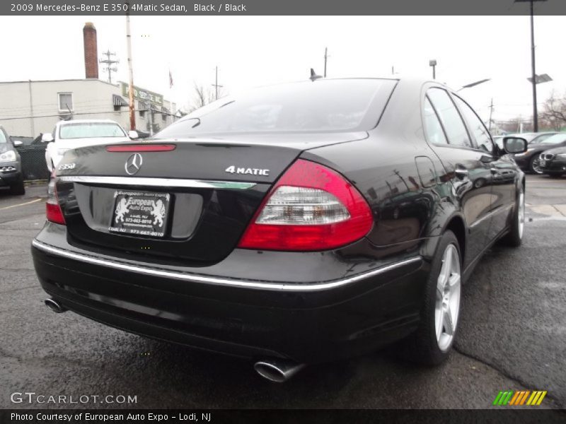 Black / Black 2009 Mercedes-Benz E 350 4Matic Sedan