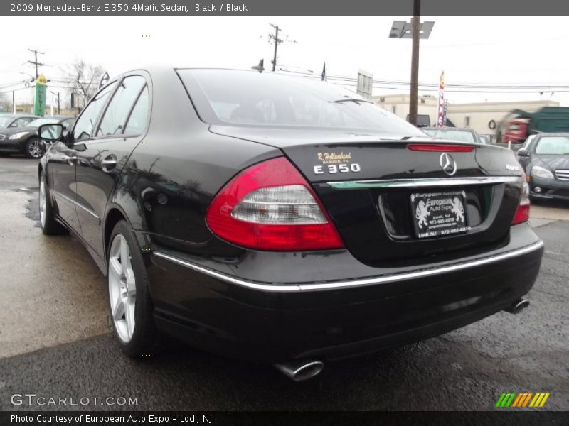 Black / Black 2009 Mercedes-Benz E 350 4Matic Sedan