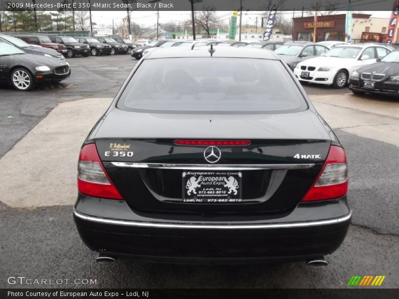 Black / Black 2009 Mercedes-Benz E 350 4Matic Sedan