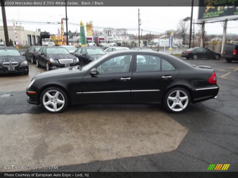 Black / Black 2009 Mercedes-Benz E 350 4Matic Sedan