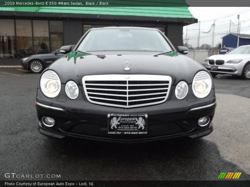Black / Black 2009 Mercedes-Benz E 350 4Matic Sedan