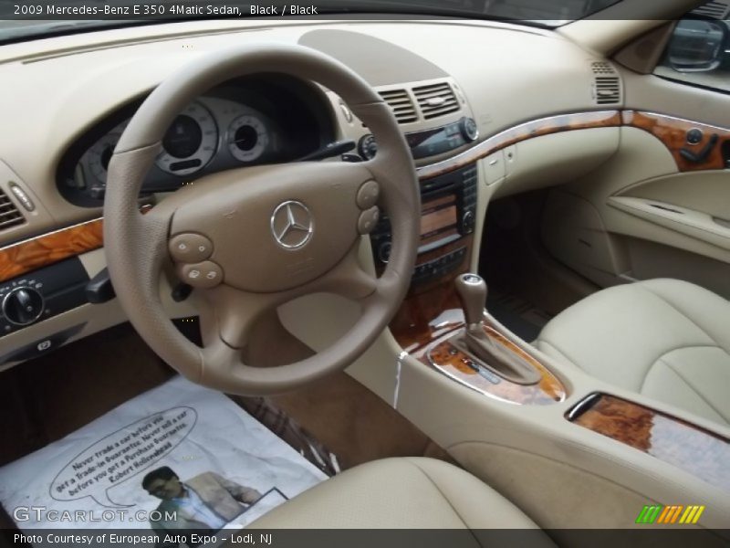 Black / Black 2009 Mercedes-Benz E 350 4Matic Sedan