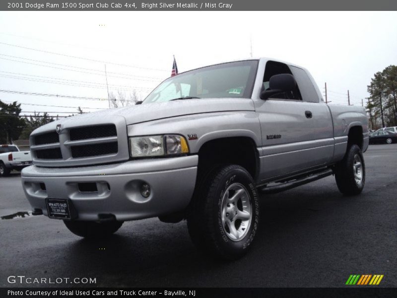 Bright Silver Metallic / Mist Gray 2001 Dodge Ram 1500 Sport Club Cab 4x4