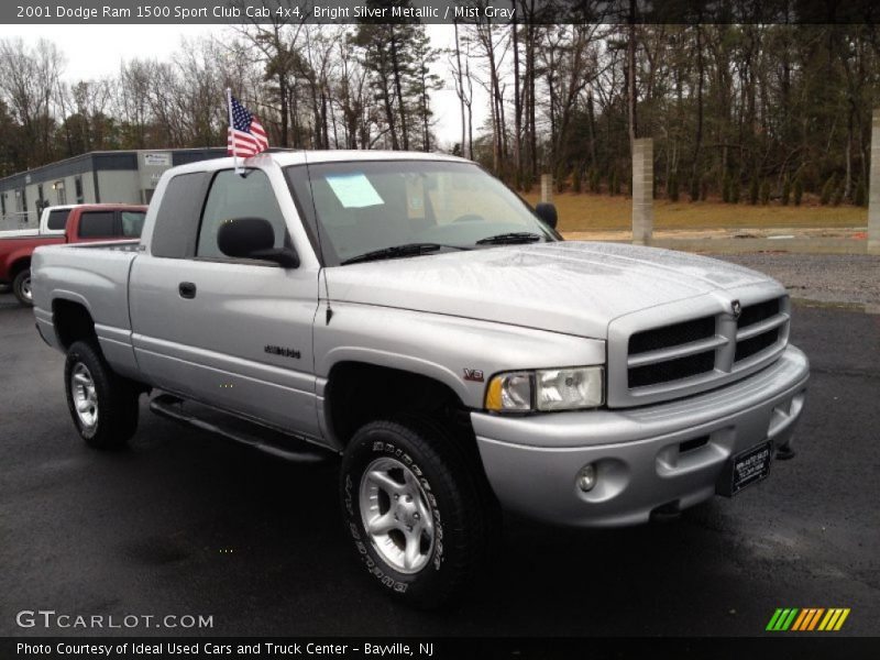 Bright Silver Metallic / Mist Gray 2001 Dodge Ram 1500 Sport Club Cab 4x4