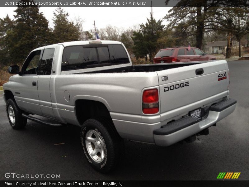 Bright Silver Metallic / Mist Gray 2001 Dodge Ram 1500 Sport Club Cab 4x4