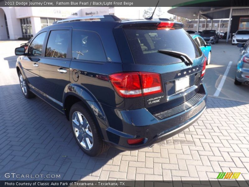 Fathom Blue Pearl / Black/Light Frost Beige 2013 Dodge Journey Crew