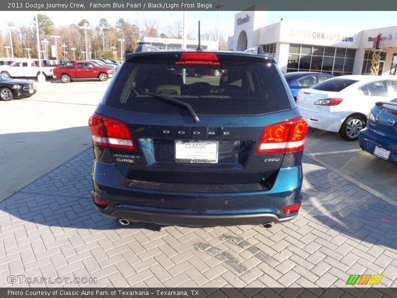 Fathom Blue Pearl / Black/Light Frost Beige 2013 Dodge Journey Crew