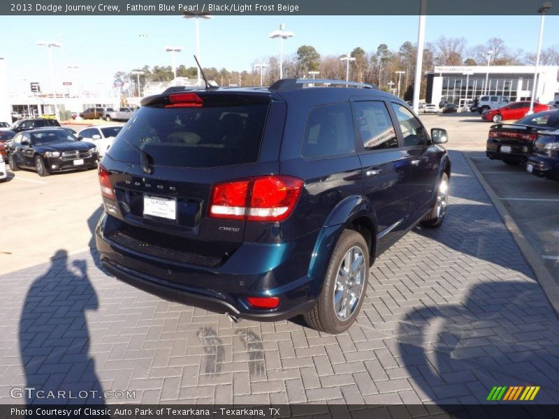 Fathom Blue Pearl / Black/Light Frost Beige 2013 Dodge Journey Crew