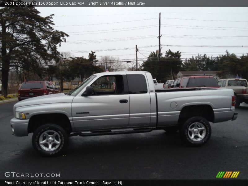 Bright Silver Metallic / Mist Gray 2001 Dodge Ram 1500 Sport Club Cab 4x4