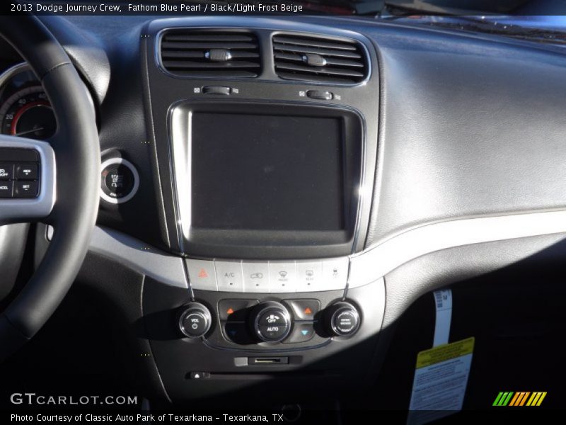 Fathom Blue Pearl / Black/Light Frost Beige 2013 Dodge Journey Crew
