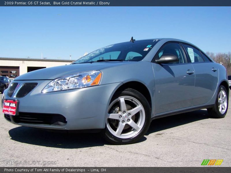 Blue Gold Crystal Metallic / Ebony 2009 Pontiac G6 GT Sedan