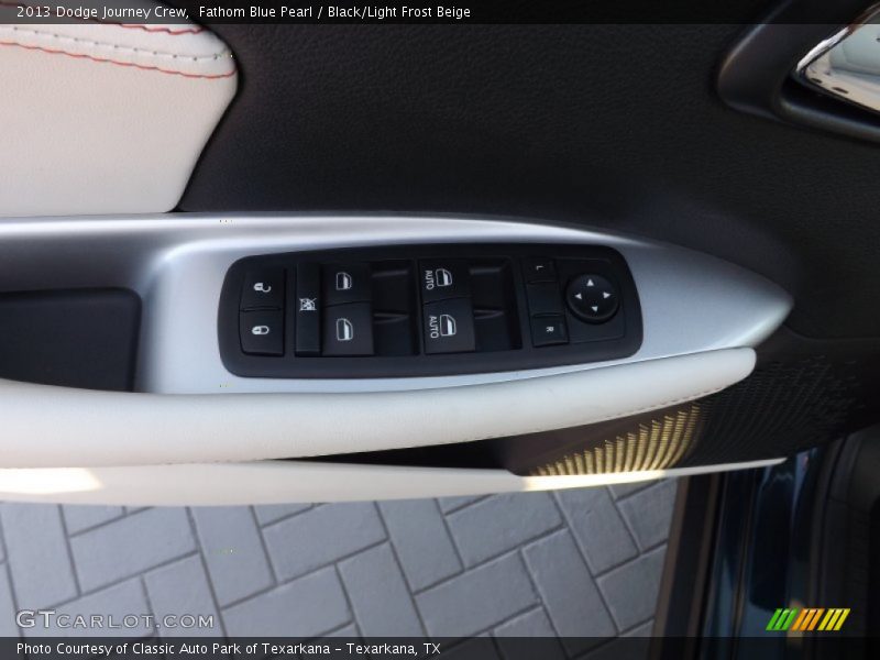 Fathom Blue Pearl / Black/Light Frost Beige 2013 Dodge Journey Crew