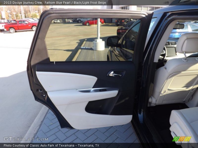 Fathom Blue Pearl / Black/Light Frost Beige 2013 Dodge Journey Crew