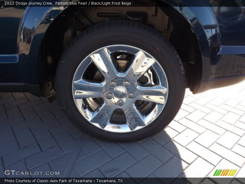 Fathom Blue Pearl / Black/Light Frost Beige 2013 Dodge Journey Crew