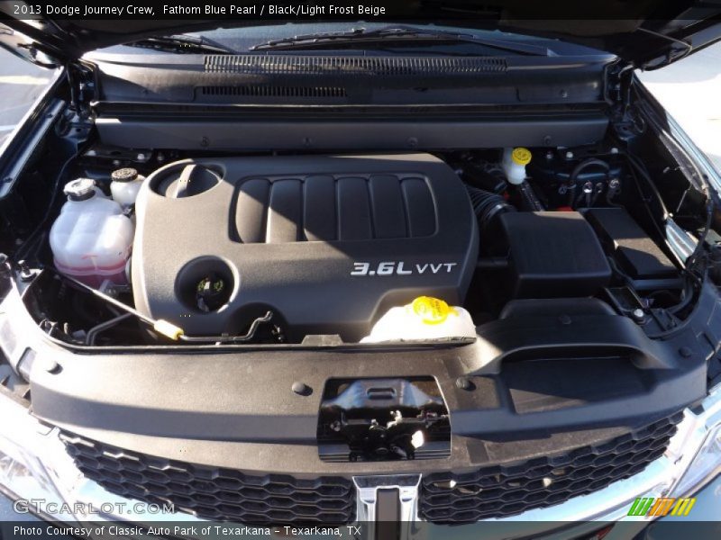 Fathom Blue Pearl / Black/Light Frost Beige 2013 Dodge Journey Crew